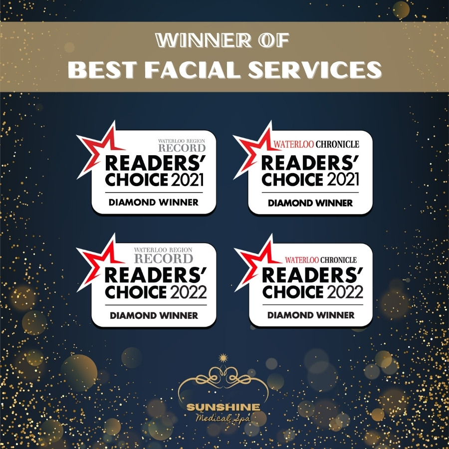 We are the winner of several local Best Facial Services Awards in Kitchener Waterloo area.